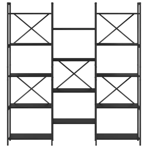 Könyvespolc Musta tammi 156 x 25 x 167.5 cm Faanyag