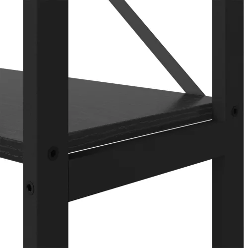  Könyvespolc Musta tammi 156 x 25 x 167.5 cm Faanyag