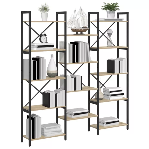  Könyvespolc sonoma tölgy 156 x 25 x 167.5 cm Faanyag