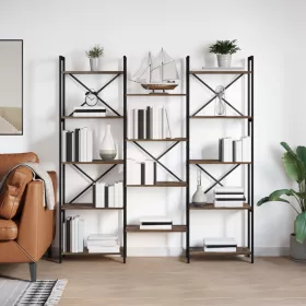  Könyvespolc Füstölt tölgy 156 x 25 x 167.5 cm Faanyag