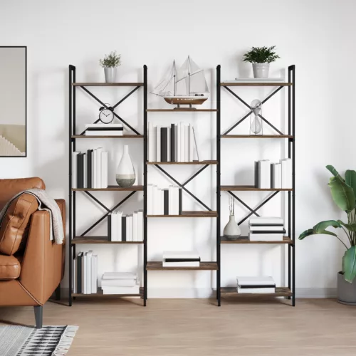  Könyvespolc Füstölt tölgy 156 x 25 x 167.5 cm Faanyag