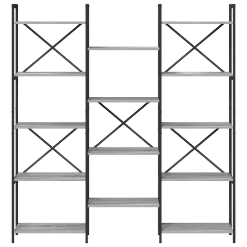  Könyvespolc Szürke sonoma 156 x 25 x 167.5 cm Faanyag