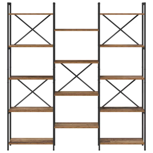  Könyvespolc Régi fa 156 x 25 x 167.5 cm Faanyag