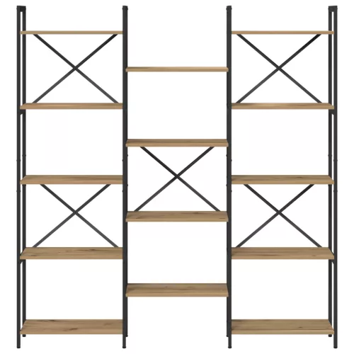  Könyvespolc kézműves tölgy 156 x 25 x 167.5 cm Faanyag
