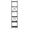  Könyvszekrény Musta tammi 40 x 30 x 188 cm Faanyag