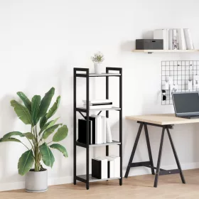    Könyvszekrény Szürke sonoma 40 x 30 x 118 cm Fa és Acél