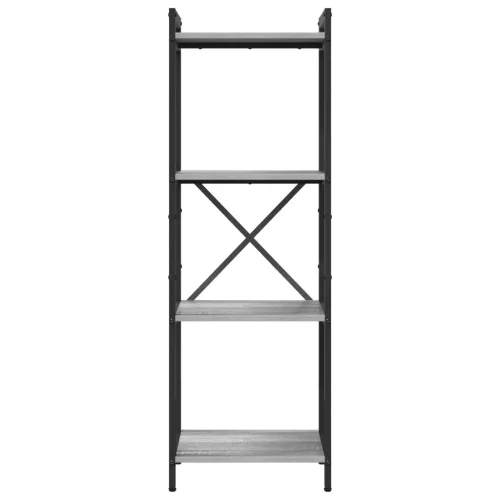  Könyvszekrény Szürke sonoma 40 x 30 x 118 cm Fa és Acél