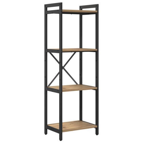  Könyvszekrény kézműves tölgy 40 x 30 x 118 cm Fa és Acél