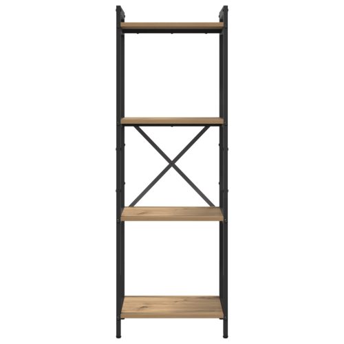  Könyvszekrény kézműves tölgy 40 x 30 x 118 cm Fa és Acél