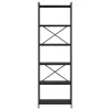  Könyvszekrény Musta tammi 60 x 30 x 188 cm Forgácslemez