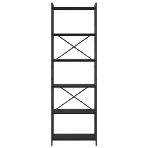  Könyvszekrény Musta tammi 60 x 30 x 188 cm Forgácslemez