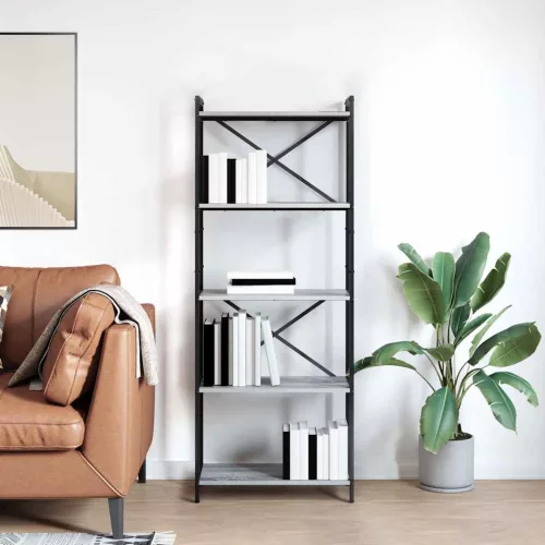  Könyvszekrény Szürke sonoma 60 x 30 x 153 cm Faanyag