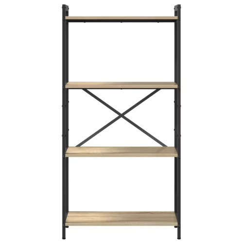  Könyvszekrény sonoma tölgy 60 x 30 x 118 cm MDF és Acél