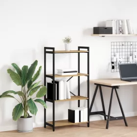    Könyvszekrény kézműves tölgy 60 x 30 x 118 cm Fa és Acél