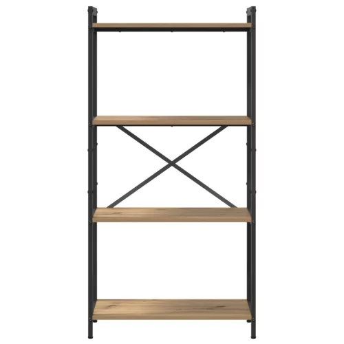  Könyvszekrény kézműves tölgy 60 x 30 x 118 cm Fa és Acél