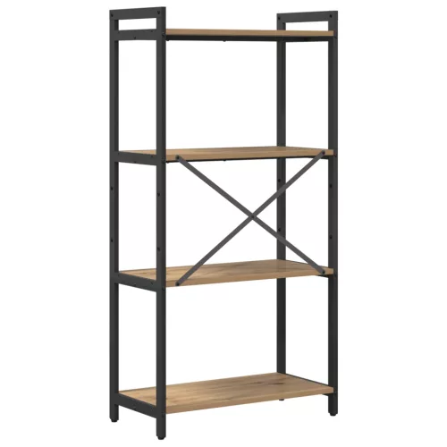  Könyvszekrény kézműves tölgy 60 x 30 x 118 cm Fa és Acél