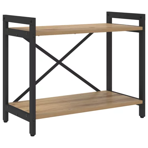  Könyvszekrény kézműves tölgy 60 x 30 x 48.5 cm MDF és Acél