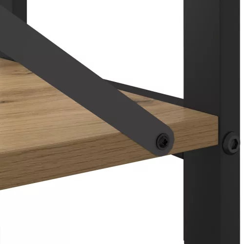  Könyvszekrény kézműves tölgy 60 x 30 x 48.5 cm MDF és Acél