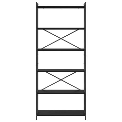  Könyvszekrény Musta tammi 80 x 30 x 188 cm Fa és Acél