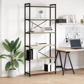  Könyvszekrény sonoma tölgy 80 x 30 x 188 cm Faanyag