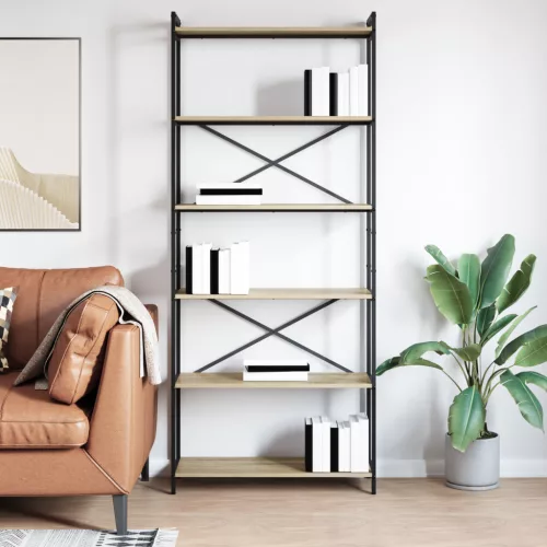  Könyvszekrény sonoma tölgy 80 x 30 x 188 cm Faanyag