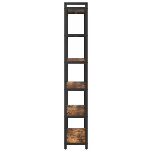  Könyvszekrény Füstölt tölgy 80 x 30 x 188 cm Fa és Acél