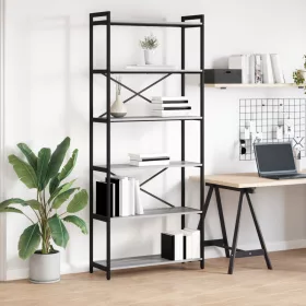  Könyvszekrény Szürke sonoma 80 x 30 x 188 cm Faanyag