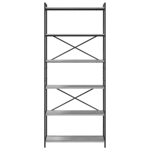  Könyvszekrény Szürke sonoma 80 x 30 x 188 cm Faanyag