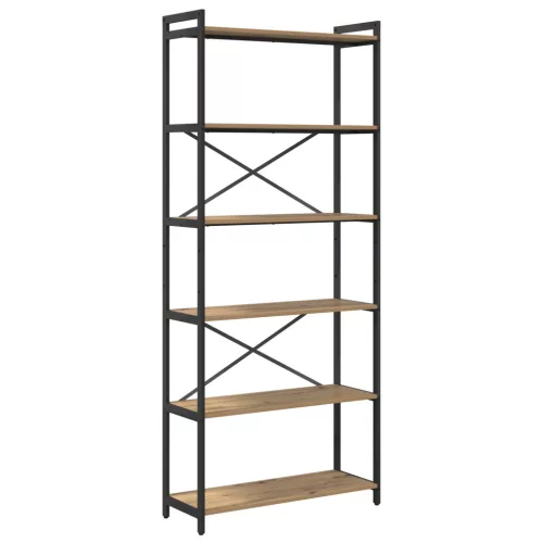  Könyvszekrény kézműves tölgy 80 x 30 x 188 cm Faanyag