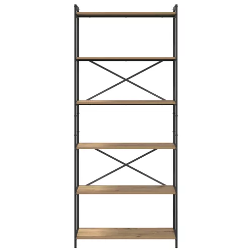  Könyvszekrény kézműves tölgy 80 x 30 x 188 cm Faanyag