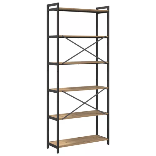  Könyvszekrény kézműves tölgy 80 x 30 x 188 cm Faanyag