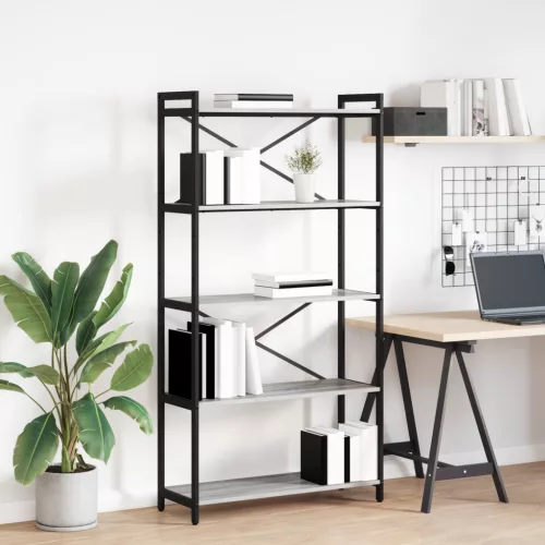  Könyvszekrény Szürke sonoma 80 x 30 x 153 cm Faanyag