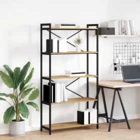  Könyvszekrény kézműves tölgy 80 x 30 x 153 cm Faanyag