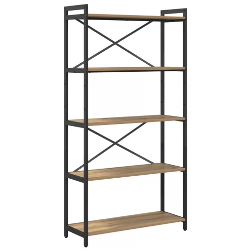  Könyvszekrény kézműves tölgy 80 x 30 x 153 cm Faanyag