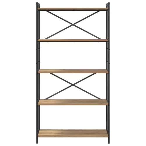  Könyvszekrény kézműves tölgy 80 x 30 x 153 cm Faanyag