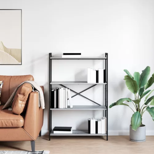  Könyvszekrény Szürke sonoma 80 x 30 x 118 cm Faanyag