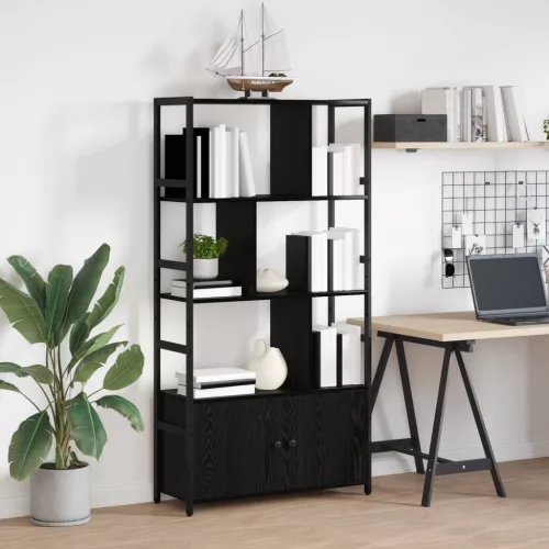  Könyvespolc Fekete tölgy 80 x 30 x 155.5 cm Faanyag