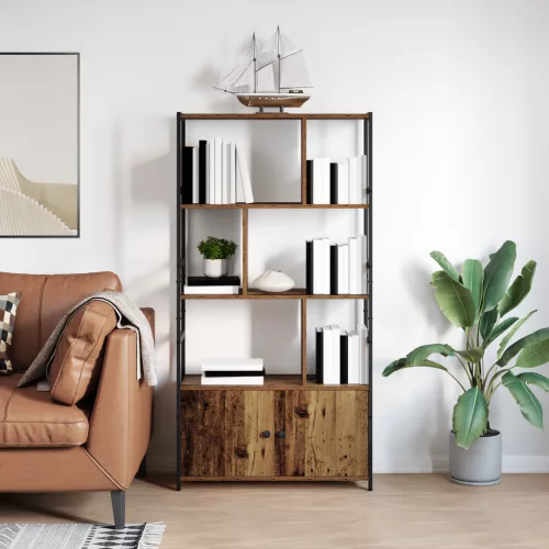  Könyvespolc Régi fa 80 x 30 x 155.5 cm Faanyag