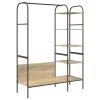  Ruhaszárító Polcokkal Sonoma tölgy 120x44x160 cm Műanyagfa