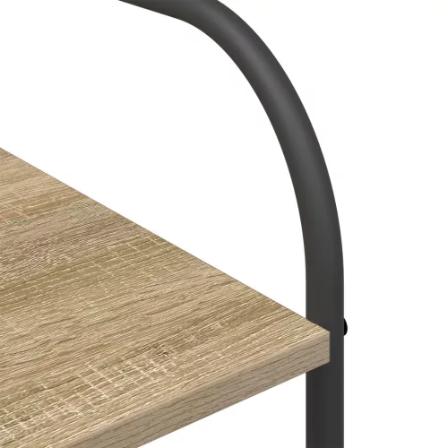  Ruhaszárító Polcokkal Sonoma tölgy 120x44x160 cm Műanyagfa