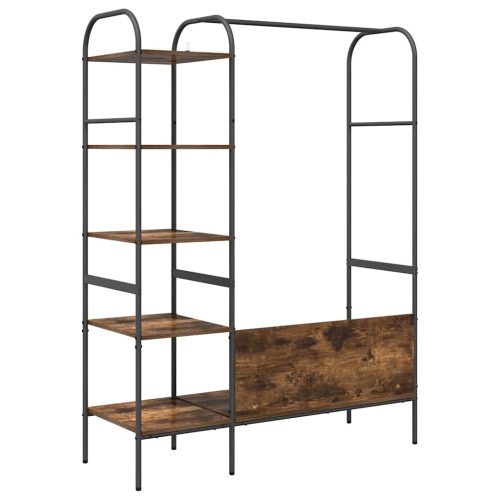  Ruhafogó polcokkal Barna Tölgy 120 x 44 x 160 cm Faanyag