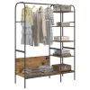  Ruhafogó polcokkal tárolóval Barna 120 x 44 x 160 cm Faanyag