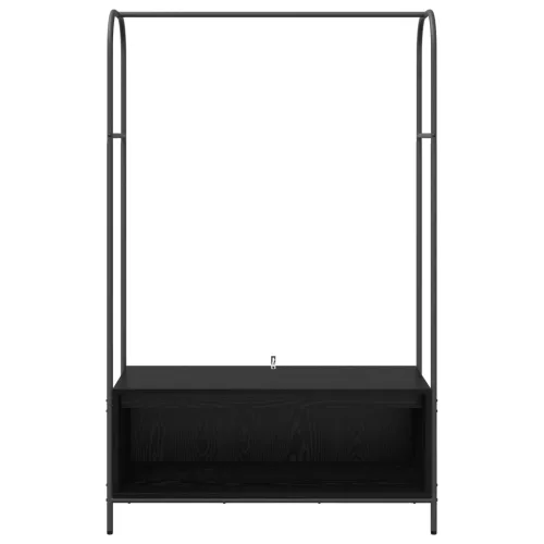  Ruhatartó polcokkal fekete tölgy 100x44x160 cm