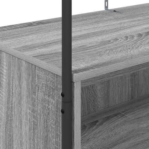  Ruhatartó polcokkal Szürke Sonoma 100x44x160 cm