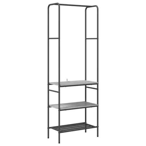  Ruhatartó polcokkal Szürke sonoma 60 x 30 x 171 cm Faanyag