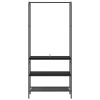  Ruhatartó polcokkal Musta tammi 77 x 30 x 171 cm Faanyag
