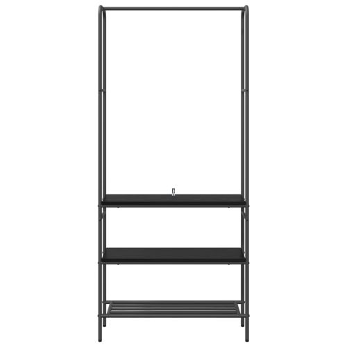  Ruhatartó polcokkal Musta tammi 77 x 30 x 171 cm Faanyag