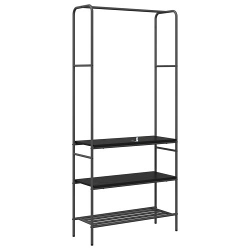  Ruhatartó polcokkal Musta tammi 77 x 30 x 171 cm Faanyag