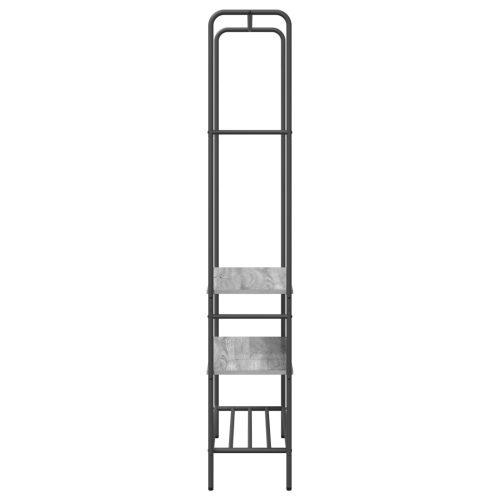  Ruhatartó polcokkal Szürke sonoma 77 x 30 x 171 cm Faanyag