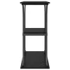  Konzolasztal polcokkal tárolóval Musta tammi 101 x 35 x 80.5 cm Faanyag